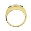 yellow gold diamond sapphire ring