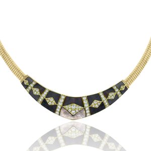 pearl and diamond necklace