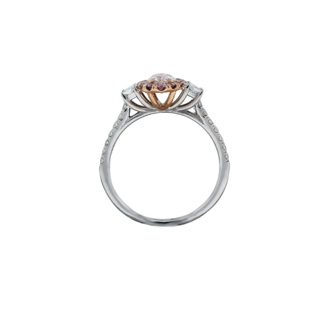 White/Rose Gold Marquise Diamond Engagement Ring