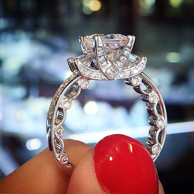 Verragio PAR-3064P-GOLD Paradiso Princess Cut Engagement Ring