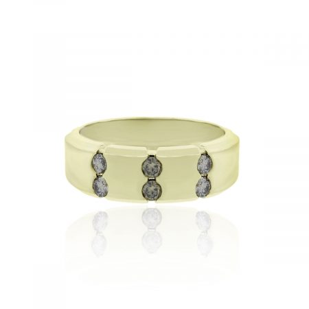 Champagne Diamonds and Yellow Gold Ring