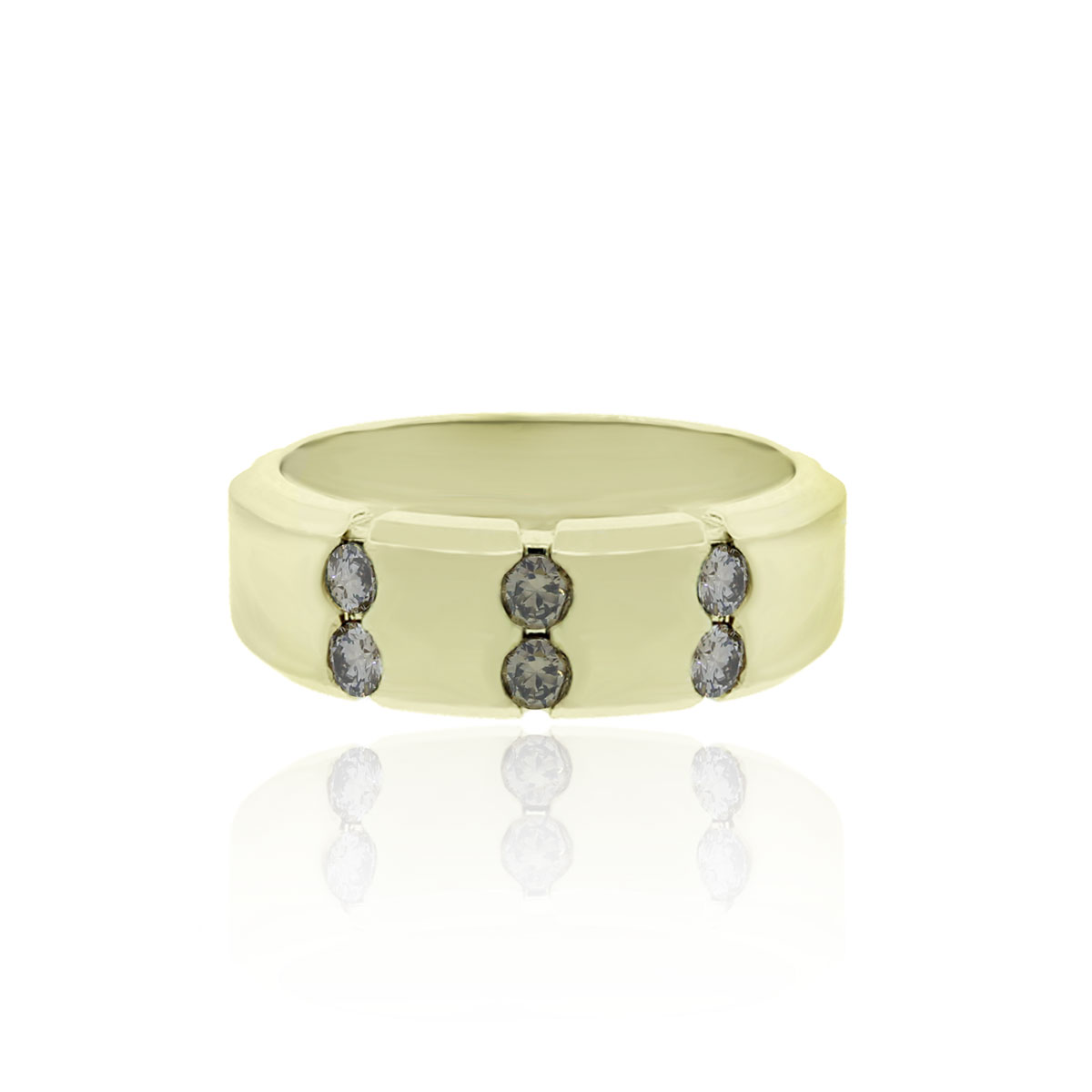 Champagne Diamonds and Yellow Gold Ring