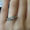 14k White Gold 1ctw Princess Cut Diamond Wedding Band - Image 4