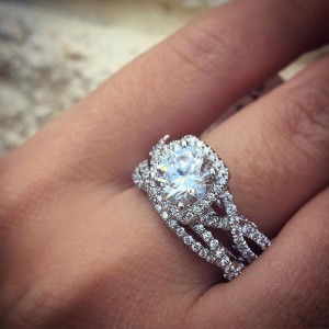 Verragio lace shank engagement ring