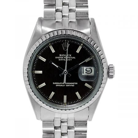 Rolex Datejust 1603 Black Stick Dial Jubilee Men's Watch