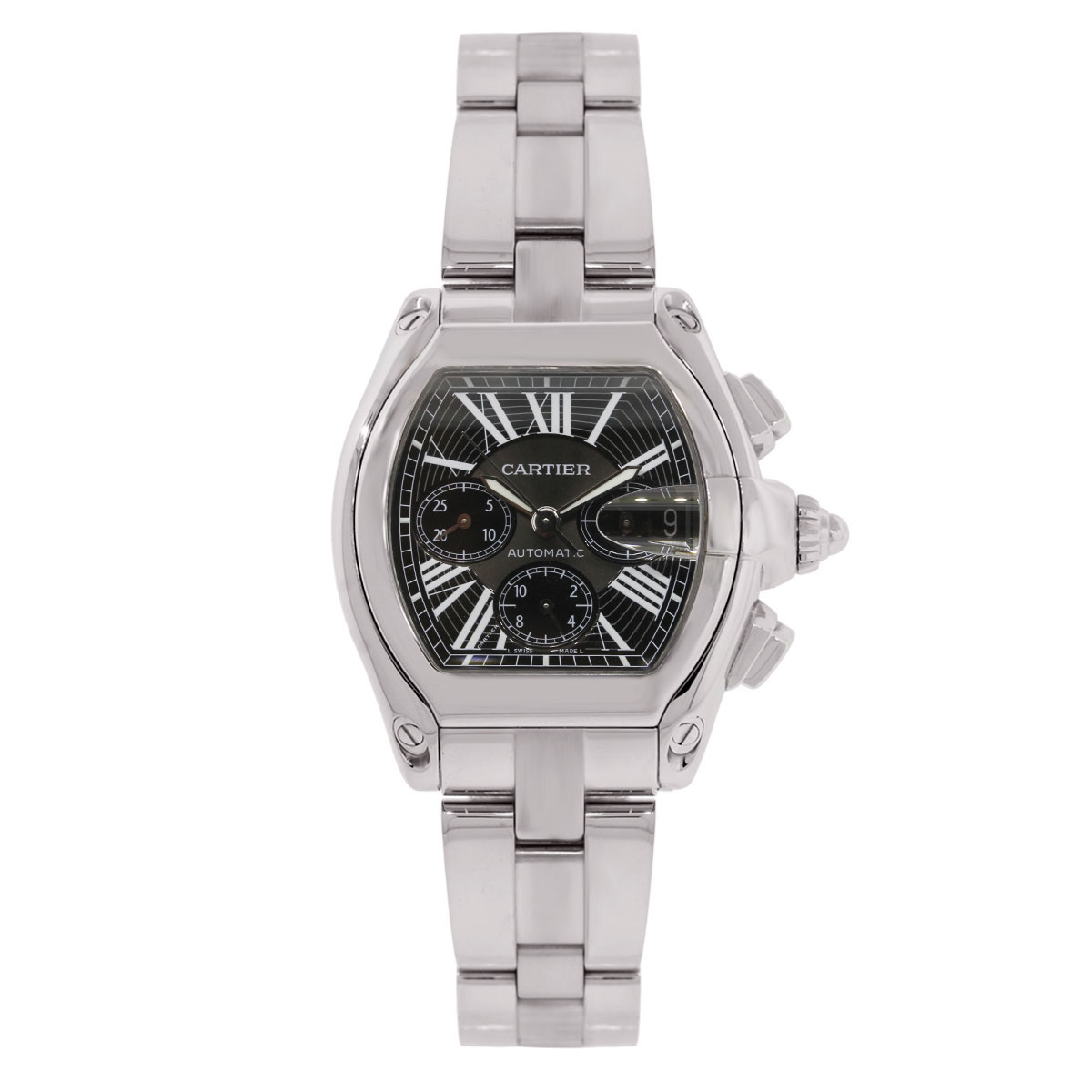 Cartier Roadster XL 2618 Black Chronograph Dial Watch