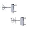 14k White Gold 1.14ctw Diamond Halo Stud Earring Mountings - Image 4