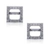14k White Gold 1.14ctw Diamond Halo Stud Earring Mountings