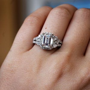 emerald cut diamond engagement ring, emerald engagement ring, emerald cut diamonds