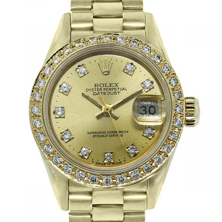 Rolex 69178 Datejust Ladies gold and diamond watch