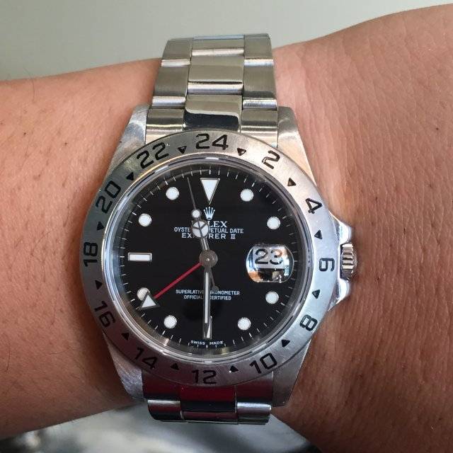 Rolex Explorer II 16570 Black Dial Stainless Steel Watch