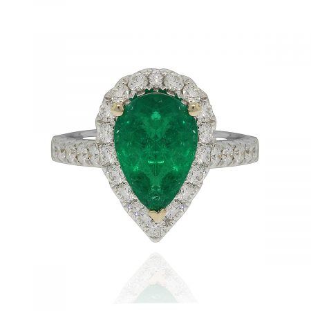Diamond Emerald Engagement Rings
