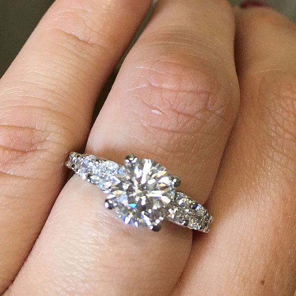 Platinum 3.92ctw Diamond Engagement Ring