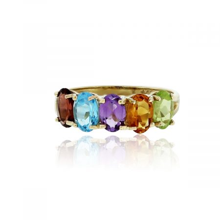 Multi-Colored Gemstone Ring