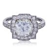 Platinum 0.37ctw Diamond Vintage Style Engagement Ring