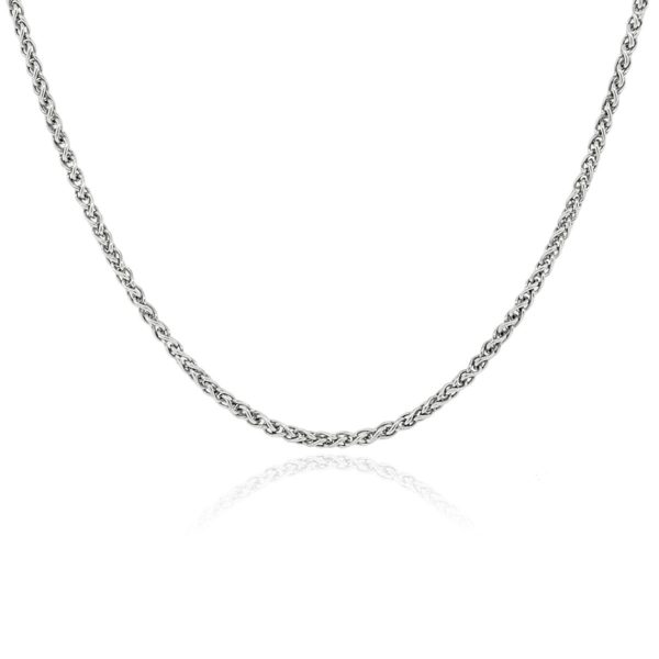 14k white gold rope chain necklace