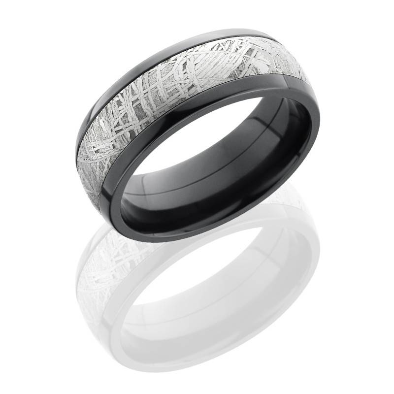 Lashbrook Zirconium & Meteorite Domed Wedding Band