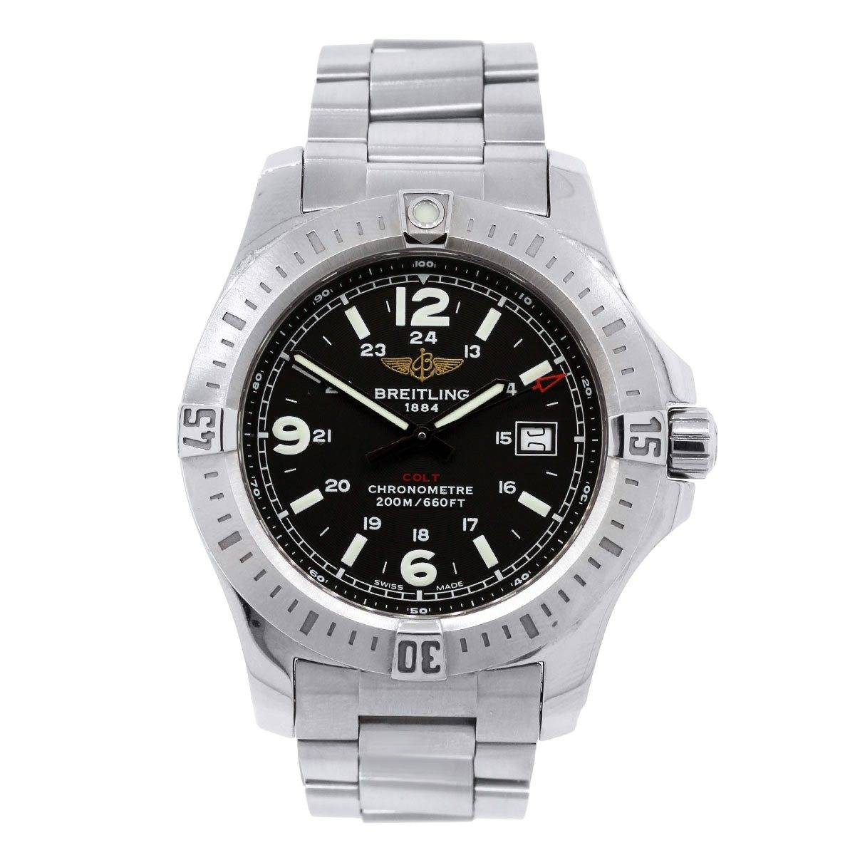 Breitling Colt A74388 Stainless Steel Black Dial Watch