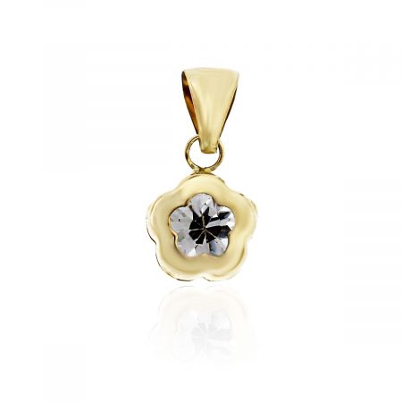 Yellow Gold Flower Pendant