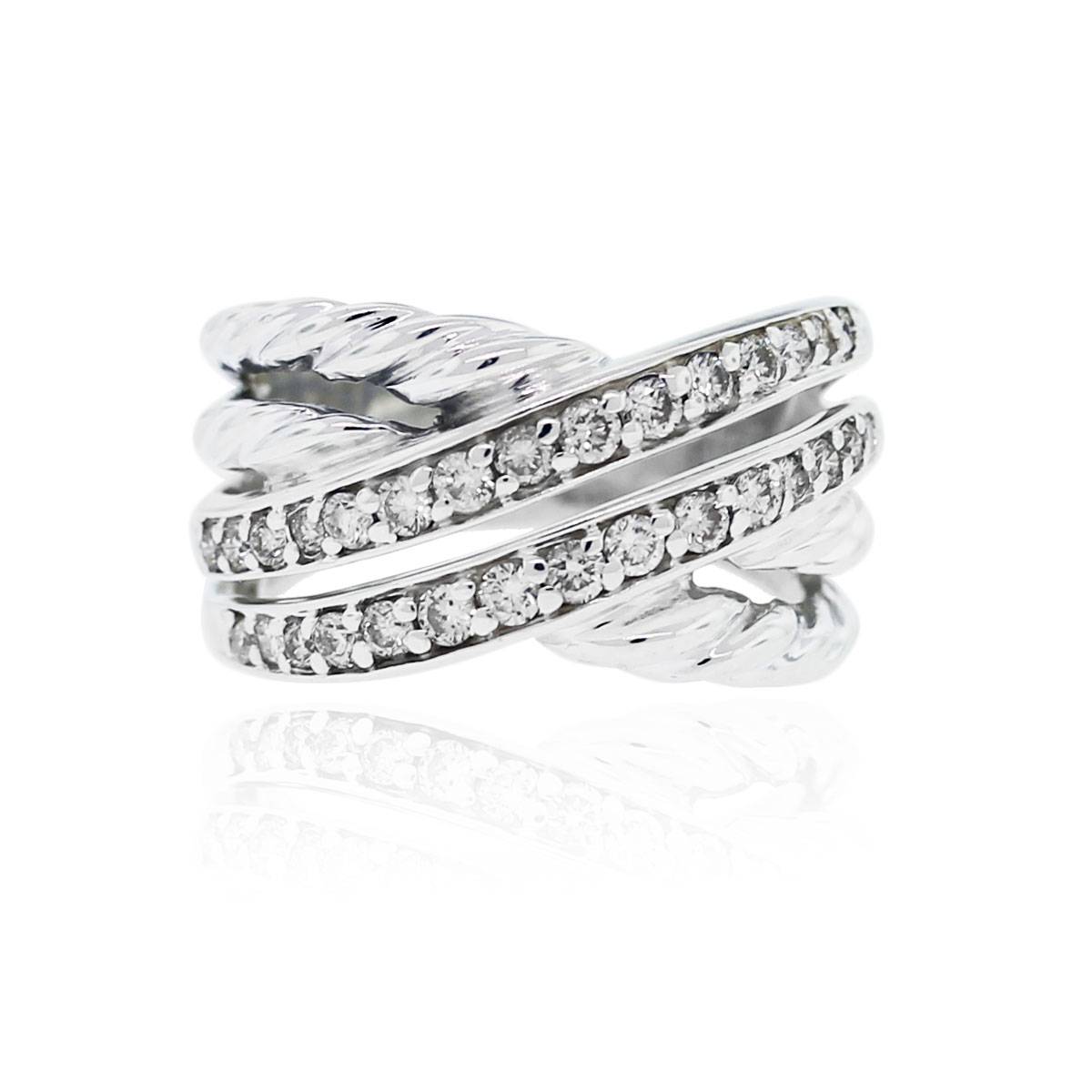 David Yurman .53ctw Diamond Crossover Ring