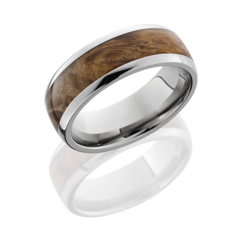 Lashbrook Maple Burl Wood Domed Wedding Band