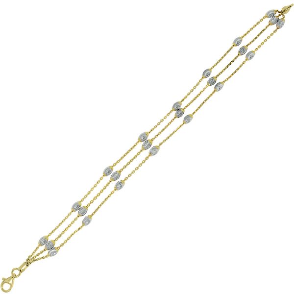 Officina Bernardi Platinum & 18k Yellow Gold Bracelet