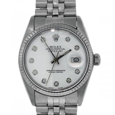 Rolex 16014 Datejust Watch Diamond Dial Markers