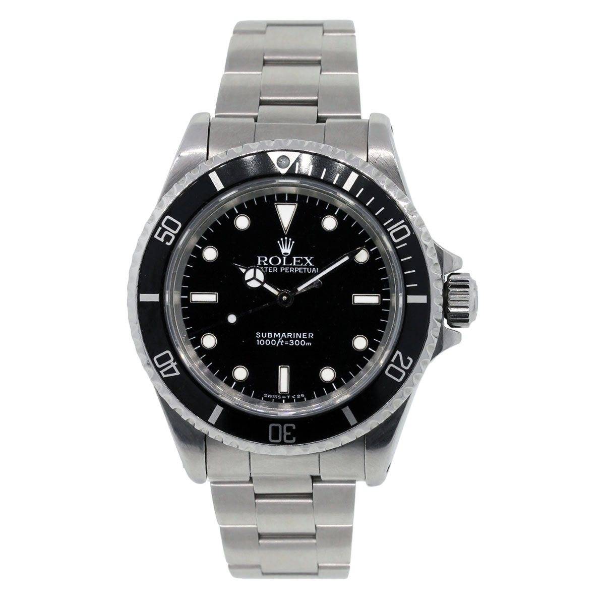 Rolex 14060 Submariner Non-Date Black Dial Steel Watch