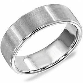 Satin Finish Wide Wedding Band