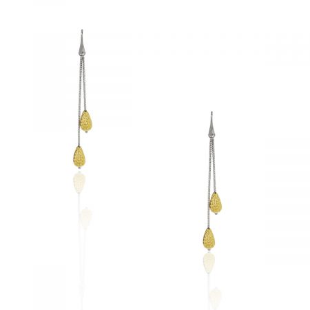 Officina Bernardi 18k Yellow Gold Platinum Earrings