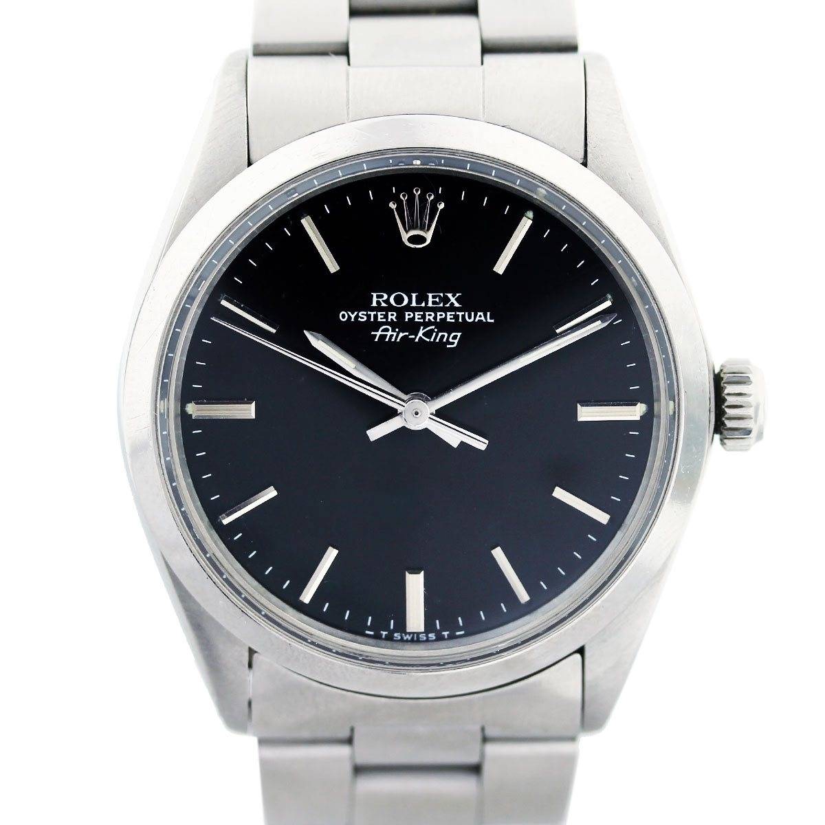 Rolex Air King 5500 Black Dial Automatic Mens Watch
