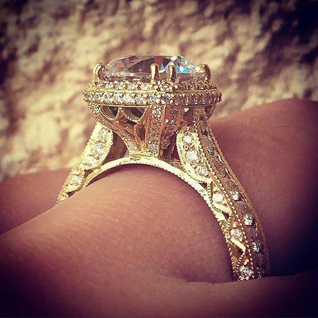 Tacori yellow gold engagement ring