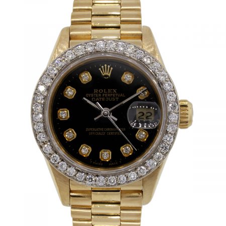 Rolex 69178 Datejust Ladies diamond dial watch