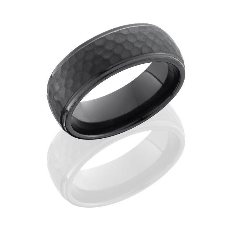 Lash brook black zirconium men's wedding ring