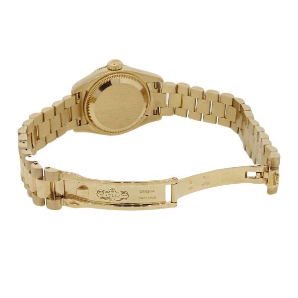 Gold Diamond Dial Ladies Watch