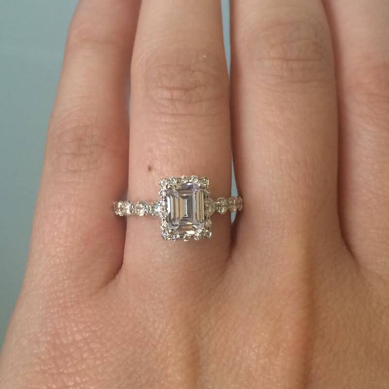Simon G. solitaire engagement ring