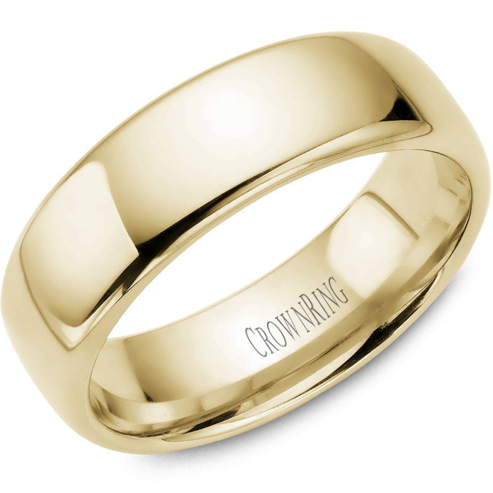 Yellow gold men's wedding ring