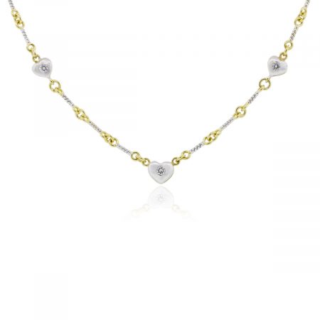 Gregg Ruth 18k diamond heart necklace