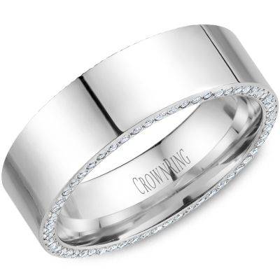 Men's wedding ring with diamonds