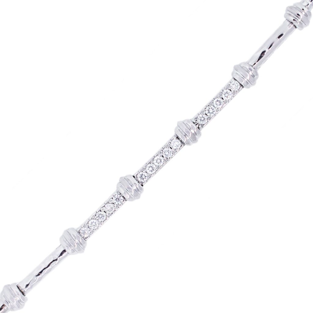 14k White Gold Diamond Bracelet