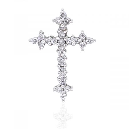 Platinum Cross Diamond Pendant