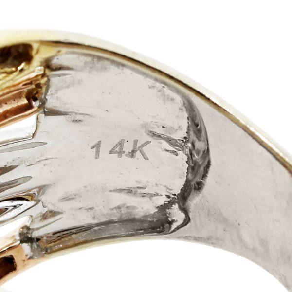 Effy 14k Tri Gold Crossover Ring