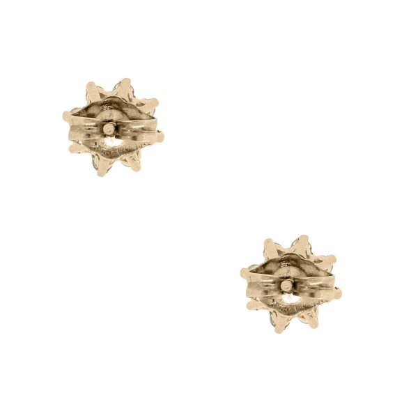 14k Yellow Gold 0.56ctw Diamond Cluster Earrings