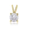 14k Yellow Gold 0.70ct Round Brilliant Diamond Pendant