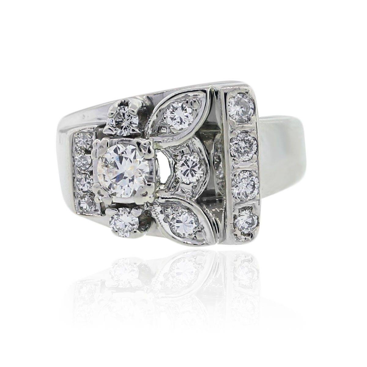 This funky vintage diamond ring is a beautiful example of estate jewelry