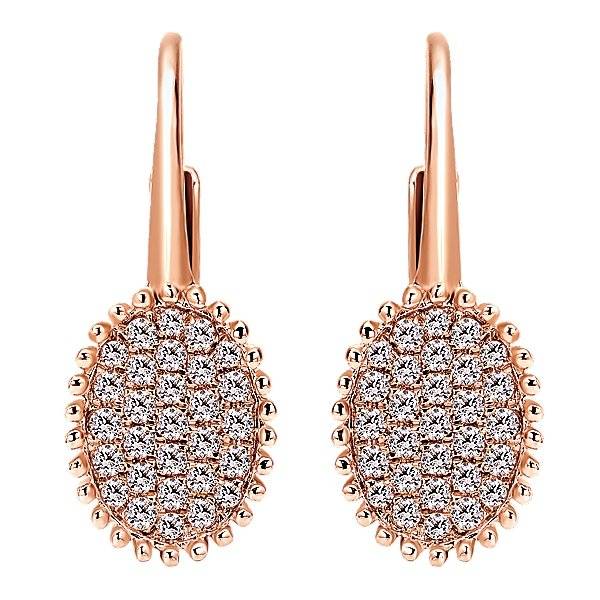 Gabriel & Co. Pink Gold Drop Earrings