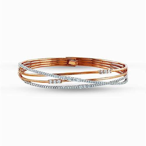 Simon G rose gold and diamond bangle