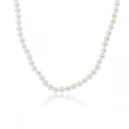 14k Yellow Gold 5.5mm Pearl Strand Necklace