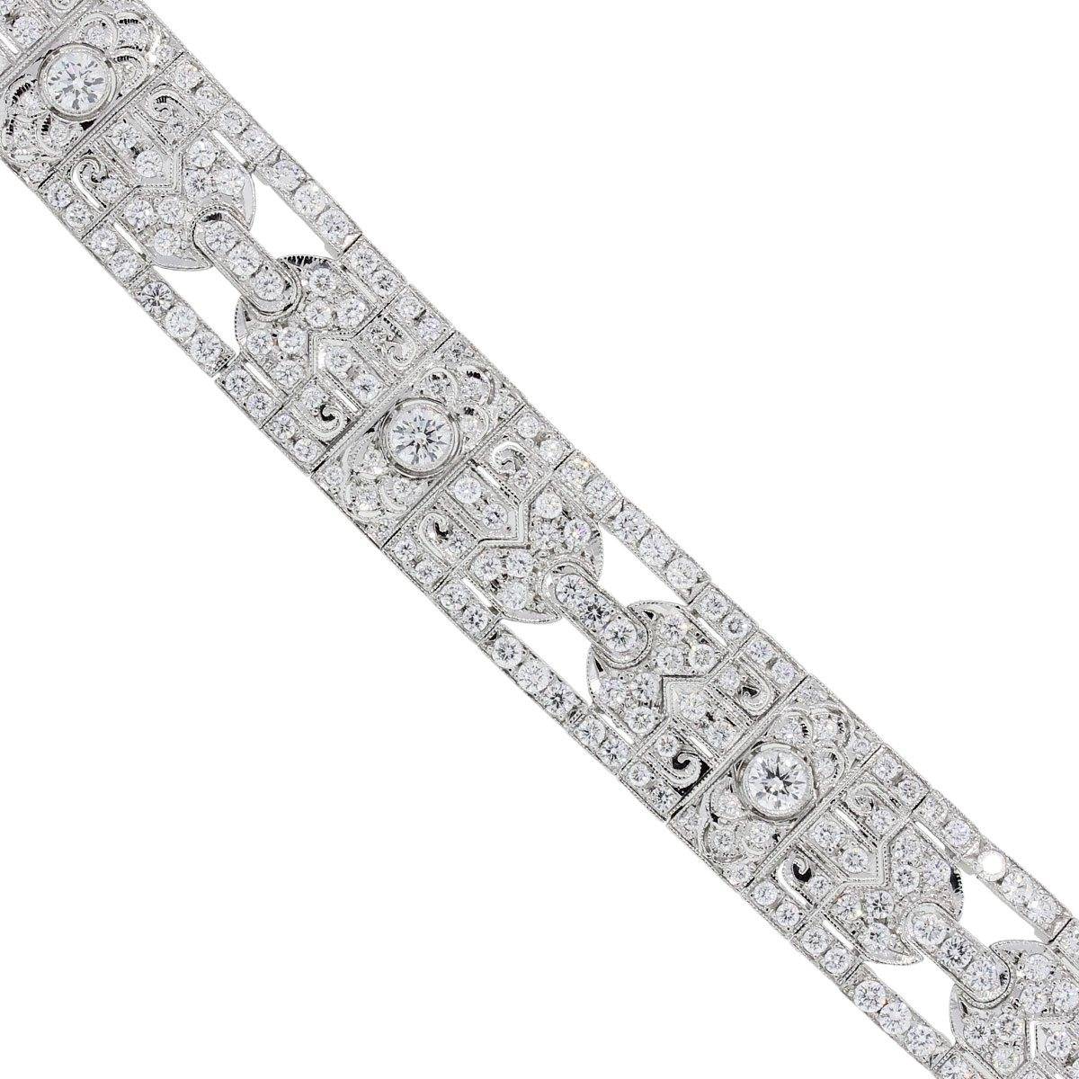 Platinum Art Deco style diamond bracelet