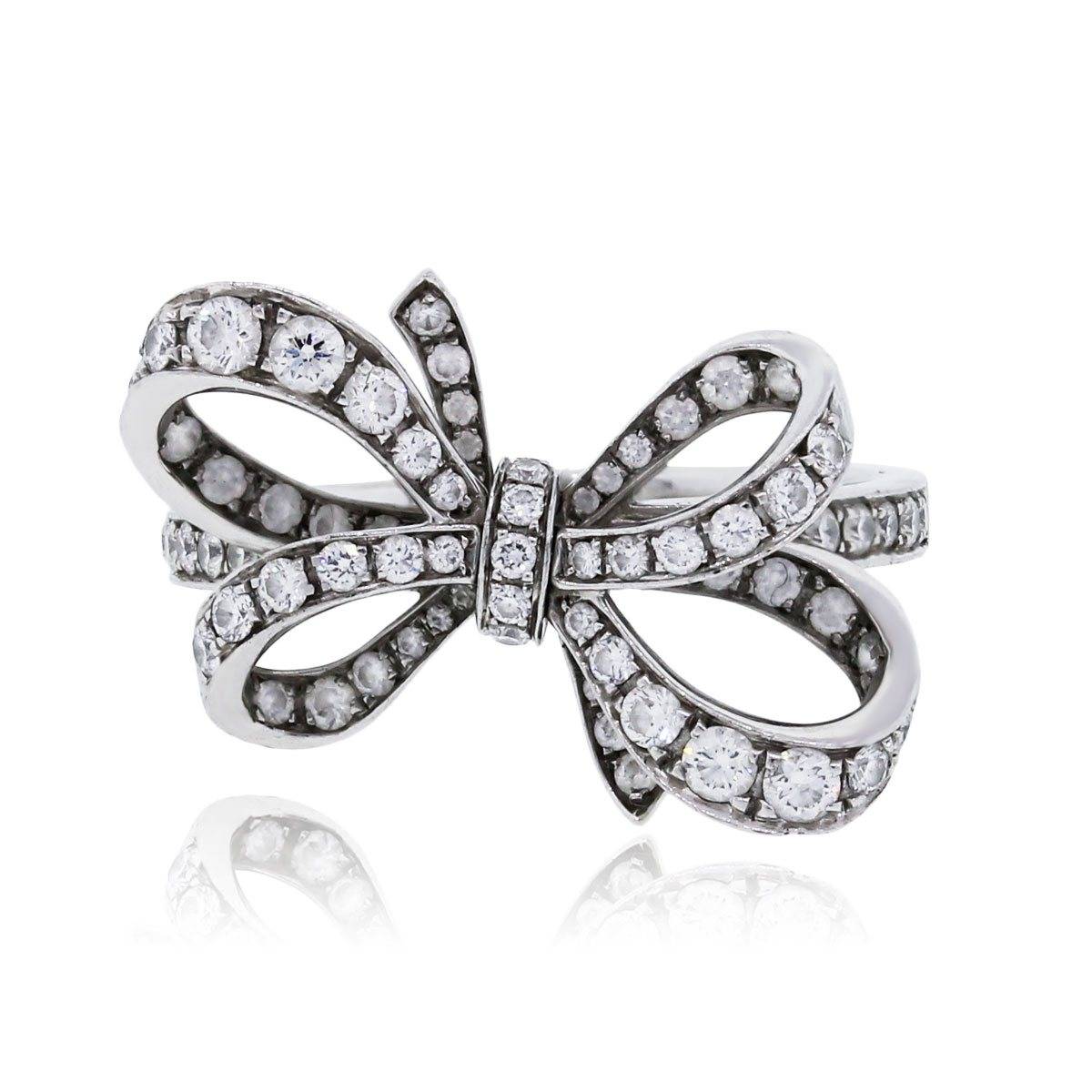 Platinum Tiffany bow ring